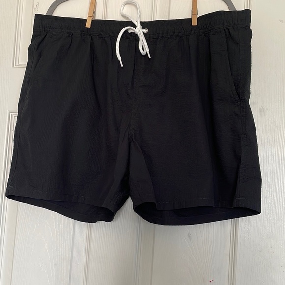 J. Crew Black Swim Shorts with White Accents - Picture 1 of 7